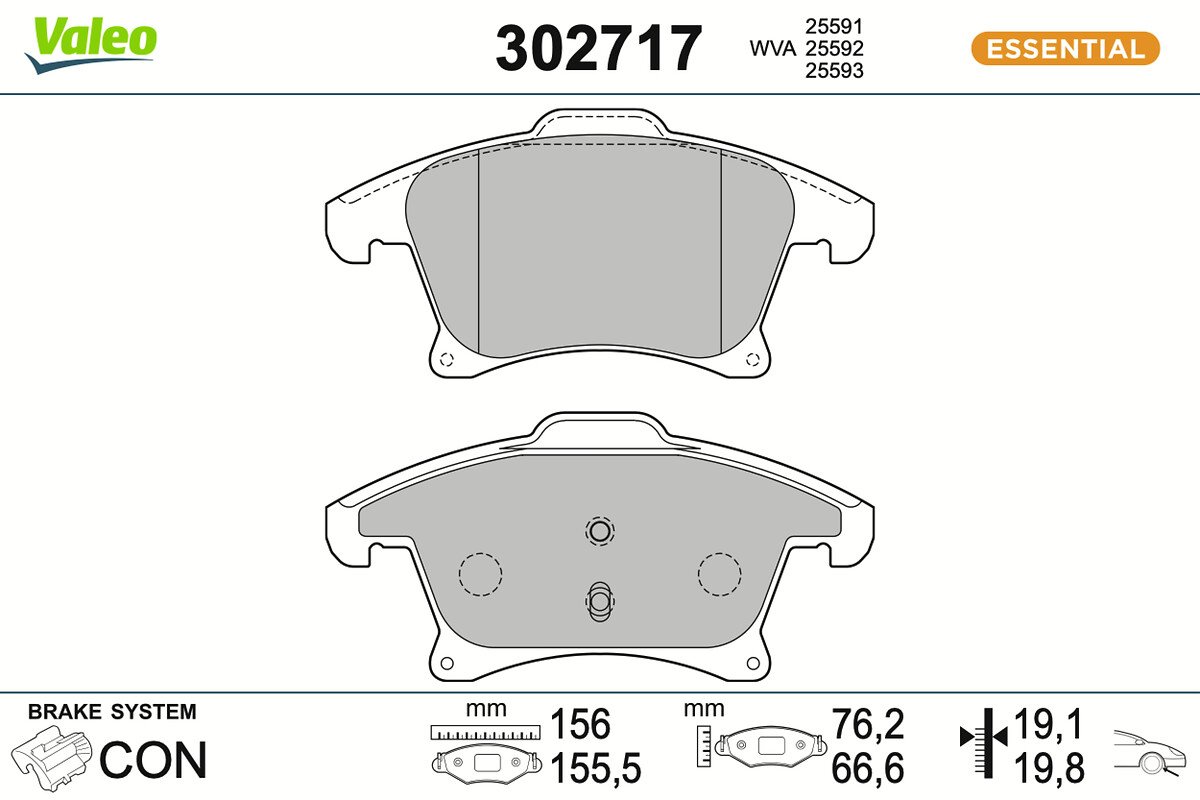 BRAKE PADS FIRST FORD MONDEO V FR